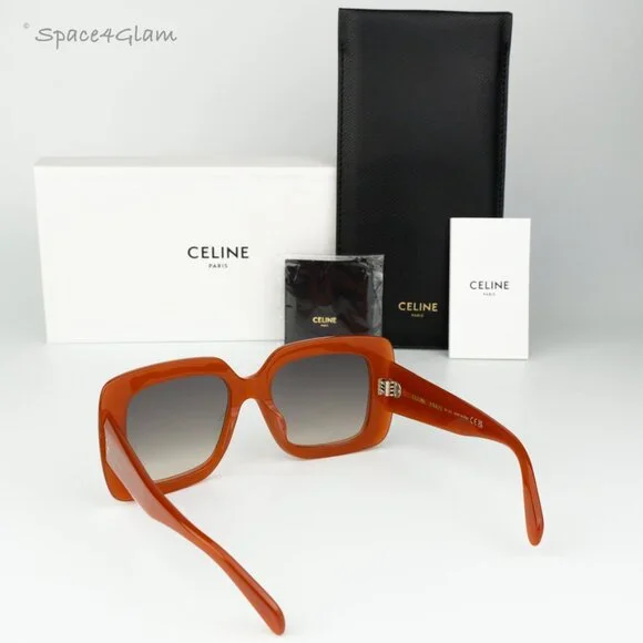 BRAND NEW Celine CL40263I 42F Shiny Orange Gradient Brown  display picture 1